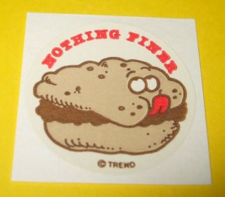 Vtg 80s Trend Scratch & Sniff Matte Stinky Sticker Nothing Finer Hamburger Scent