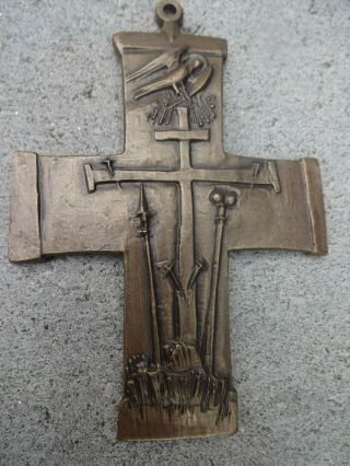 Very Rare Vtg German Bronze Crucifix Cross Of The Most Holy Redeemer Max Faller