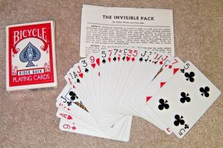 The Invisible Deck Magic Card Trick On Red Bicycle Pack,  Pro Magic Trick