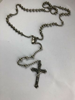 Vintage Sterling Silver Rosary Italy