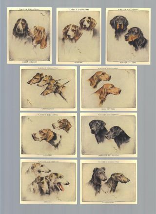 Cigarette Cards.  Player Tobacco.  Dogs (pairs) (l) (unissued).  (full Set).  (c1955)
