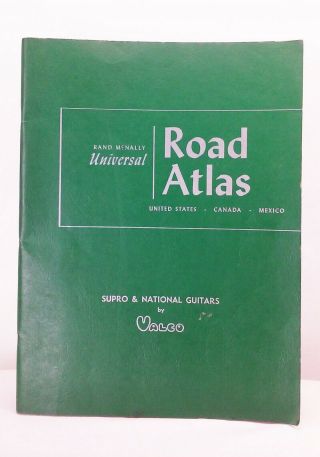Vtg 1957 Road Atlas Usa Canada Mexico Rand Mcnally Universal Valco