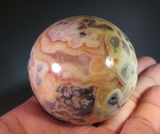 50mm (1.  9 ") Natural Crazy Lace Agate Crystal Sphere Ball From Australia 6429