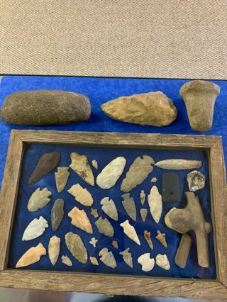 Authentic Arrowheads Indian Artifacts Stone Tools Found In Southern Illinois Usa