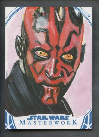 2018 Topps Star Wars Masterwork Artist Signed Auto 1/1 Sketch Card