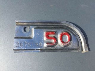 Vintage Ca 1950 License Plate Registration Tab Tag