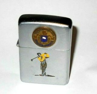 Vintage 1949 50th Anniversary Detroit Golf Club Zippo Lighter,