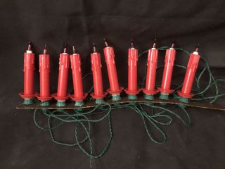 Vtg 4 Strands 40 Clip On Candle String Lights Christmas Tree Targetti Italy
