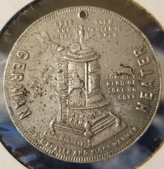 Vintage Quincy Illinois German Coal Or Coke Gem City Stove Heater Token Coin
