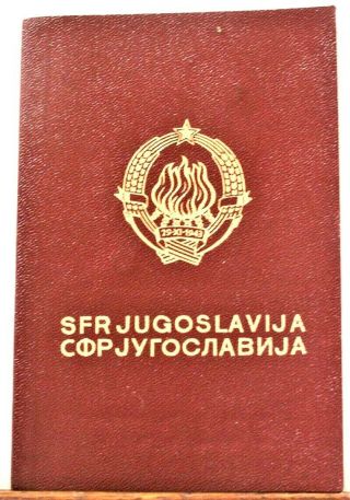 1972 - 82 Sfrj Yugoslavia Passport Stamps & Visas Greece