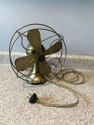 Antique Northwind Type 44c Brass Electric Fan But Needs Tinkering - Rare