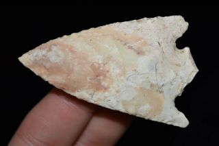 2 1/2 " Authentic Arrowhead Found By Brandon Devore Timewell Brown Co Il D4 17