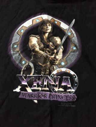 Vintage 90 ' s Xena Warrior Princess T - Shirt Men ' s L 1997 Rare TV Land Sword 2