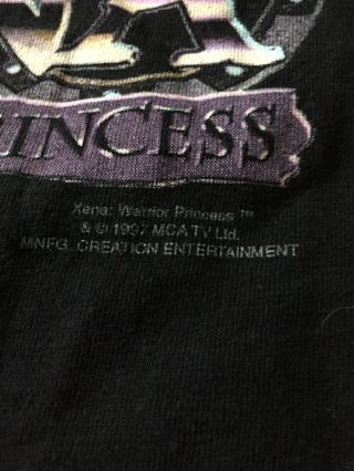 Vintage 90 ' s Xena Warrior Princess T - Shirt Men ' s L 1997 Rare TV Land Sword 3