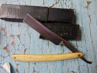 Vintage Oxford Cutlery Co.  Straight Razor Extra Hollow Ground Germany Yellow