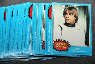 Star Wars Cards: Complete Set,  Stickers.  Blue Series 1.  Exc - To Nm, .