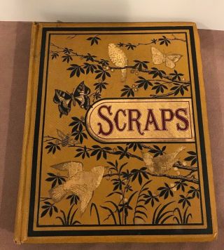 Antique Victorian Scrapbook 20 Pages Of Die Cuts & Cards - Animals,  Birds,  Flowers