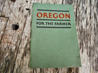Vintage 1923 Burlington Great Northern Pacific Railroad Brochure Oregon Farmer