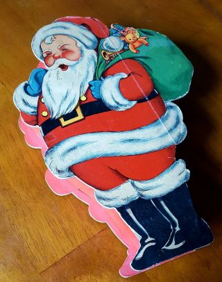 Vintage Cardboard Candy Box With Santa Claus Early 1900 S Antique