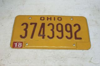 Ohio Dui Ovi Party Plate License Plate Front Plate