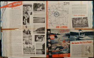 1958 Lake Norfork Arkansas Ozarks vintage travel brochure map b 2