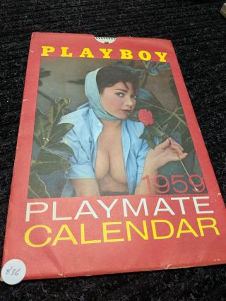 Rare 1959 Playboy Playmate Calendar In With Envelope