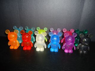 Disney 3 " Vinylmation Clear Series Complete Set Of 12 Figures Clear Chaser
