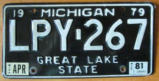 Michigan 1981 Single Plate Year License Plate Quality Lpy - 267