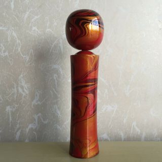 Highly recommended 21.  3cm Marble Color Kokeshi Japan Antique wood Doll No.  MB612 2