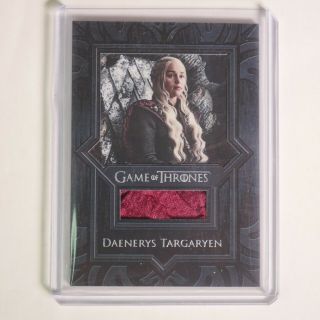 Game Of Thrones Inflexions Vr09 Daenerys Targaryen Cape Relic Emilia Clarke Rare