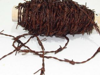 Leather Barbed Wire,  5 Yards Of A Antique Brown Made With 2 Mm Leather.  0593