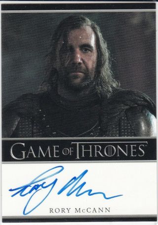 Game Of Thrones.  Rory Mccann As Sandor Clegane Hound Season 1 Autograph Bordered
