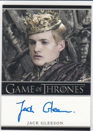 Game Of Thrones.  Jack Gleeson As Joffrey Baratheon Season 2 Autograph Bordered
