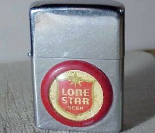Vtg 1978 Zippo Advertising Lighter W/ “lone Star Beer” Ad/logo