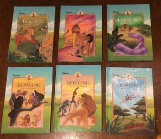 The Lion King 6 Adventures Walt Disney Grolier Books Set 1994 Rare