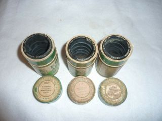 Three Edison 4m Wax Amberol Cylinder Phonograph Records 857,  960,  317 Obt