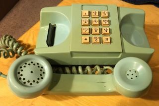 Vtg GTE AE Push Button Telephone Model 182 Blue Starlite Phone Landline 2