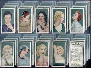 Tobacco Card Set,  Godfrey Phillips,  Film Favourites,  Actor,  Actress,  1934