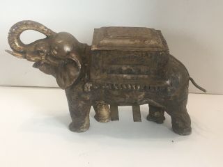 Vintage 1930s Cast Iron Elephant Cigarette Dispenser