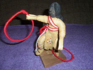 Vintage Native American Indian Kachina Hoop Dancer Hand Made Rare Doll Figure