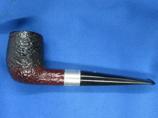 Dunhill Shell Briar Sitter With 930 Sterling Silver Band