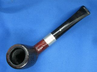 DUNHILL SHELL BRIAR SiTTER WITH 930 STERLING SILVER BAND 4