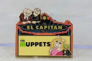 Disney Dssh Dsf El Capitan Marquee Pin Le 300 The Muppets Kermit Mrs.  Piggy