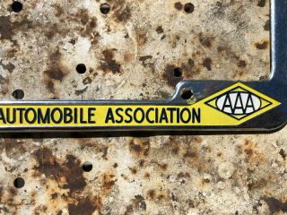 Vintage California State Automobile Association AAA Metal License Plate Frame 3