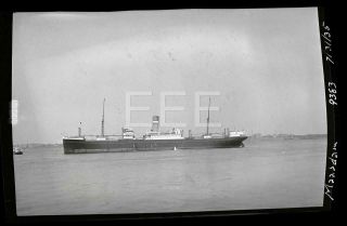 1935 Ss Maasdan Ocean Liner Ship Old Photo Negative 726b