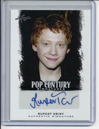 2012 Leaf Pop Century Rupert Grint (ron Weasley From Harry Potter) Auto