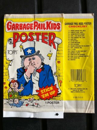Vintage 1986 Topps Garbage Pail Kids Poster 8