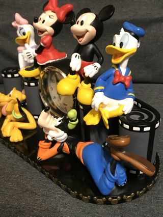 RARE Disney Characters Mantle Clock Mickey Minnie Donald Daisy Goofy Pluto 3