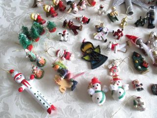 70,  VTG XMAS ORNAMENTS - - MINIATURES & MORE - - MOSTLY WOODEN - - CHILDREN ' S TREES 3