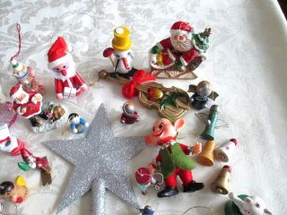 70,  VTG XMAS ORNAMENTS - - MINIATURES & MORE - - MOSTLY WOODEN - - CHILDREN ' S TREES 5